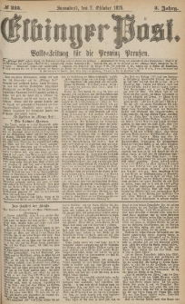 Elbinger Post, Nr.235 Sonnabend 7 October 1876, 3 Jh