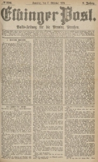 Elbinger Post, Nr.236 Sonntag 8 October 1876, 3 Jh