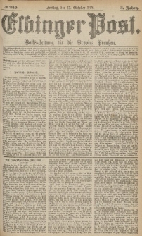 Elbinger Post, Nr.240 Freitag 13 October 1876, 3 Jh