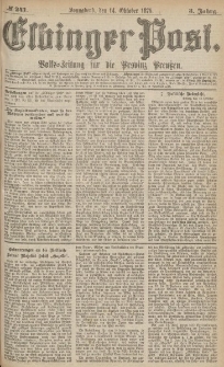 Elbinger Post, Nr.241 Sonnabend 14 October 1876, 3 Jh