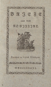 Briefe aus dem Novizziat. Drittes u. leztes Bändgen