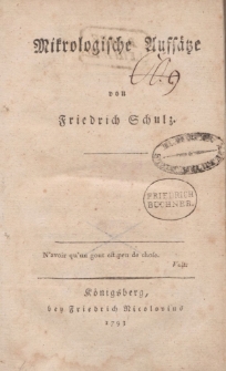 Mikrologische Aufsätze