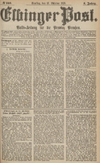 Elbinger Post, Nr.243 Dienstag 18 October 1876, 3 Jh