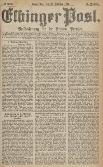 Elbinger Post, Nr.244 Mittwoch 18 October 1876, 3 Jh