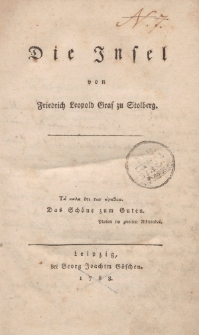 Die Insel von Friedrich Leopold Graf zu Stolberg
