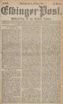 Elbinger Post, Nr.259 Sonnabend 4 November 1876, 3 Jh