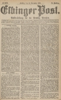 Elbinger Post, Nr.264 Freitag 10 November 1876, 3 Jh