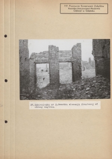 Kamieniczka nr 2. Resztka elewacji frontowej od strony wnętrza