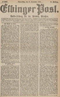 Elbinger Post, Nr.269 Donnerstag 16 November 1876, 3 Jh