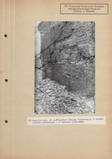 Kamieniczka nr 2. Fragment ściany wschodniej z narożnikiem północnym