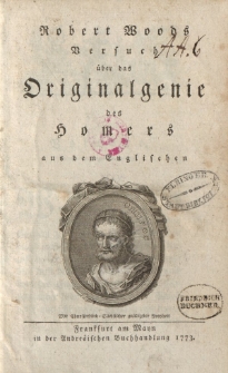 Robert Woods Versuch über das Originalgenie des Homers