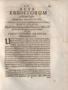 Acta Eruditorum […] Calendis Junii, Anno M DC LXXXII, N.VI
