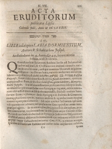 Acta Eruditorum […] Calendis Julii, Anno M DC LXXXII, N.VII