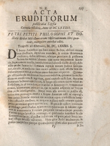 Acta Eruditorum […] Calendis Octobris, Anno M DC LXXXII, N.X