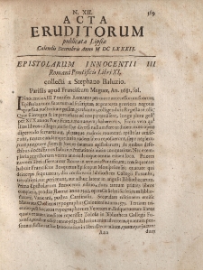 Acta Eruditorum […] Calendis Decembris, Anno M DC LXXXII, N.XII