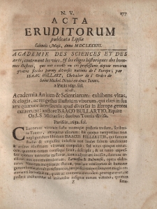 Acta Eruditorum […] Calendis Maji, Anno M DC LXXXIII, N.V
