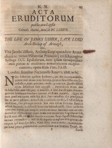 Acta Eruditorum […] Calendis Martii, Anno M DC LXXXVII, N.III