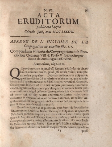 Acta Eruditorum […] Calendis Julii, Anno M DC LXXXVII, N.VII