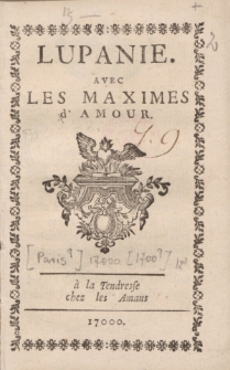 Lupanie, avec les maximes d’amour