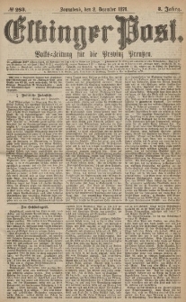 Elbinger Post, Nr.283 Sonnabend 2 Dezember 1876, 3 Jh