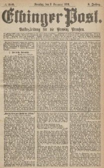 Elbinger Post, Nr.284 Sonntag 3 Dezember 1876, 3 Jh