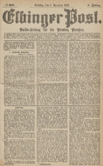 Elbinger Post, Nr.285 Dienstag 5 Dezember 1876, 3 Jh