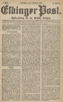 Elbinger Post, Nr.286 Mittwoch 6 Dezember 1876, 3 Jh
