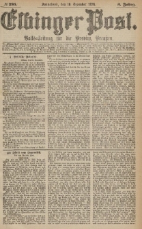 Elbinger Post, Nr.295 Sonnabend 16 Dezember 1876, 3 Jh