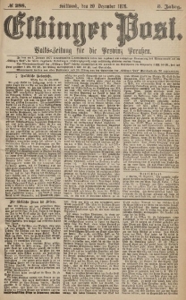 Elbinger Post, Nr.298 Mittwoch 20 Dezember 1876, 3 Jh