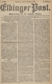 Elbinger Post, Nr.301 Sonnabend 23 Dezember 1876, 3 Jh