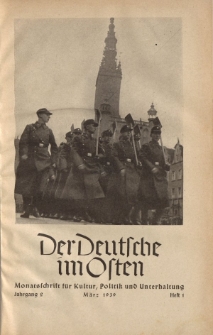 Der Deutsche im Osten. Monatschrift für Kultur, Politik und Unterhaltung, Jahrgang 2, Heft 1