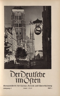 Der Deutsche im Osten. Monatschrift für Kultur, Politik und Unterhaltung, Jahrgang 2, Heft 4