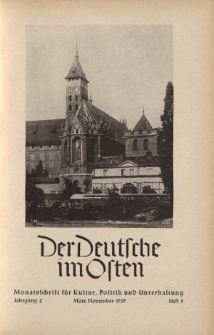 Der Deutsche im Osten. Monatschrift für Kultur, Politik und Unterhaltung, Jahrgang 2, Heft 9
