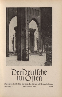 Der Deutsche im Osten. Monatschrift für Kultur, Politik und Unterhaltung, Jahrgang 2, Heft 11