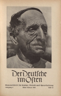 Der Deutsche im Osten. Monatschrift für Kultur, Politik und Unterhaltung, Jahrgang 2, Heft 12