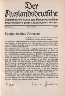 Der Auslandsdeutsche, 21. Jahrgang, 1938, H.1