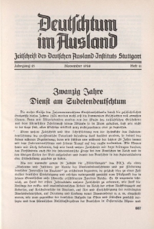 Deutschtum im Ausland, 21. Jahrgang, 1938, H.11