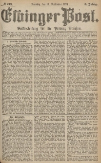 Elbinger Post, Nr.212 Sonntag 10 September 1876, 3 Jh
