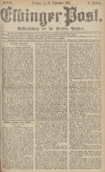 Elbinger Post, Nr.219 Dienstag 19 September 1876, 3 Jh
