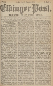 Elbinger Post, Nr.222 Freitag 22 September 1876, 3 Jh
