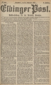 Elbinger Post, Nr.223 Sonnabend 23 September 1876, 3 Jh