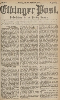 Elbinger Post, Nr.224 Sonntag 24 September 1876, 3 Jh