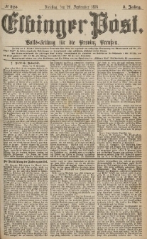 Elbinger Post, Nr.225 Dienstag 26 September 1876, 3 Jh