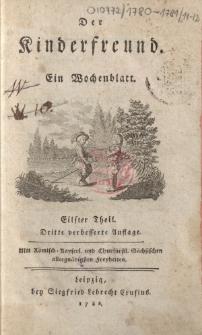 Der Kinderfreund: ein Wochenblatt, Eilfter und Zwölfter Teil