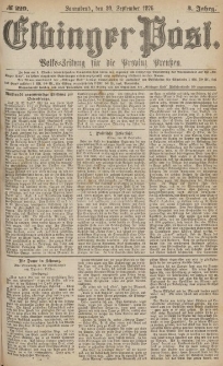 Elbinger Post, Nr.229 Sonnabend 30 September 1876, 3 Jh