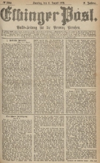Elbinger Post, Nr.182 Sonntag 6 August 1876, 3 Jh