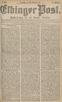 Elbinger Post, Nr.194 Sonntag 20 August 1876, 3 Jh