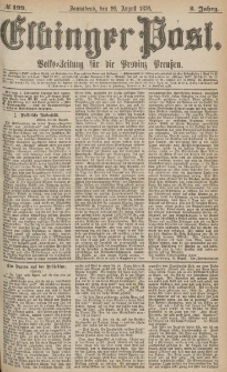 Elbinger Post, Nr.199 Sonnabend 26 August 1876, 3 Jh