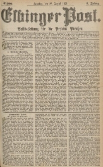 Elbinger Post, Nr.200 Sonntag 27 August 1876, 3 Jh