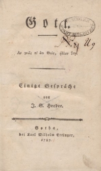 Gott. Einige Gespräche […]